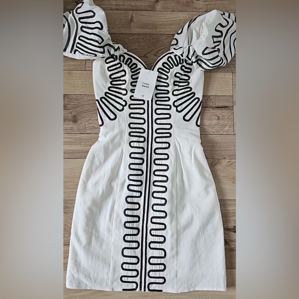 NWT linen off the shoulder dress H&M - Picture 6 of 7